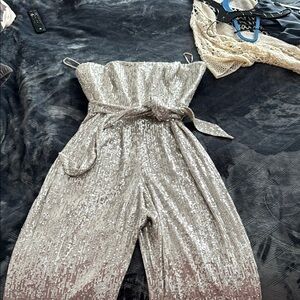Silver Sequin Jumpsuit